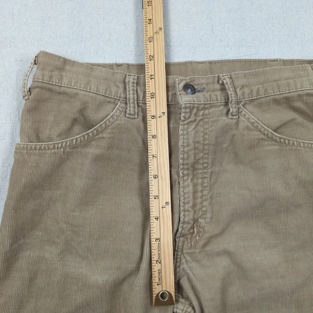 Vintage Levis 646 Corduroy Pants Men 32x30 Brown Flare Bell Bottom Talon 70s 80s